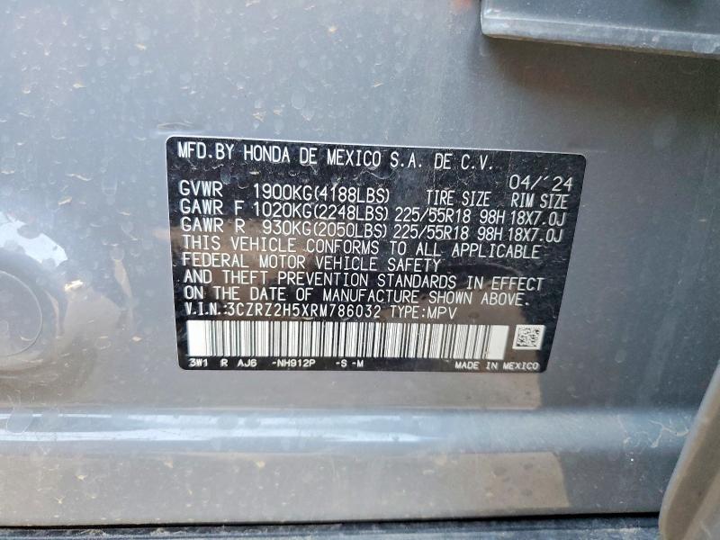 Aukcja sprzedaży 2024 Honda Hr-v, vin: 3CZRZ2H5XRM786032, numer aukcji: 77623365