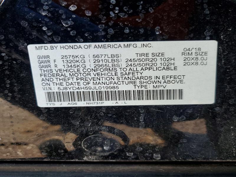 Продаж на аукціоні авто 2018 Acura Mdx, vin: 5J8YD4H59JL019985, номер лоту: 79069475