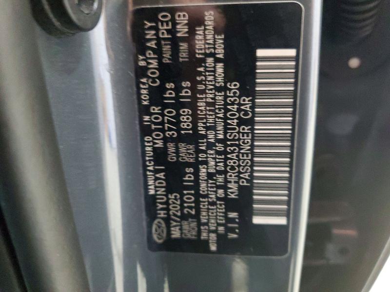 Продаж на аукціоні авто 2025 Hyundai Venue, vin: KMHRC8A31SU404356, номер лоту: 41638276