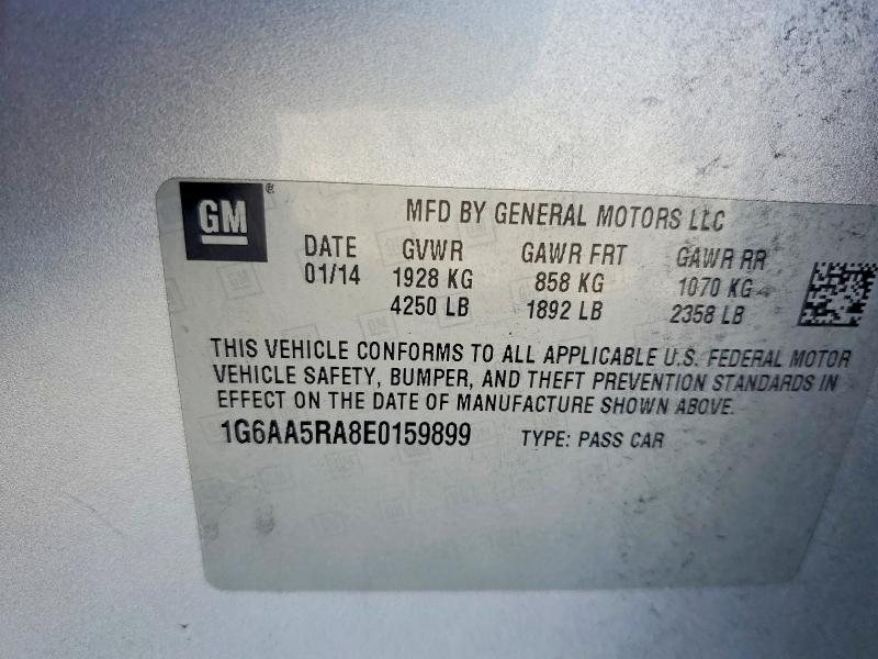 Aukcja sprzedaży 2014 Cadillac Ats, vin: 1G6AA5RA8E0159899, numer aukcji: 77832595