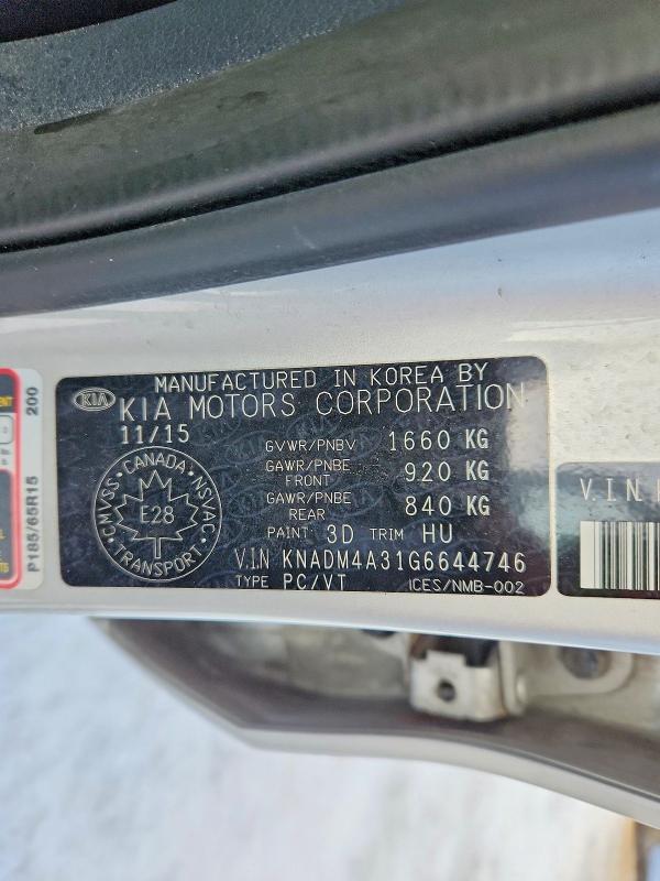 Продаж на аукціоні авто 2016 Kia Rio, vin: KNADM4A31G6644746, номер лоту: 78113915