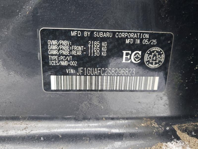 76729415 :رقم المزاد ، JF1GUAFC2S8296823 vin ، 2025 Subaru Impreza مزاد بيع