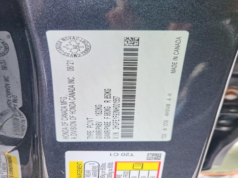 Продаж на аукціоні авто 2022 Honda Civic, vin: 2HGFE1F93NH001557, номер лоту: 77386515