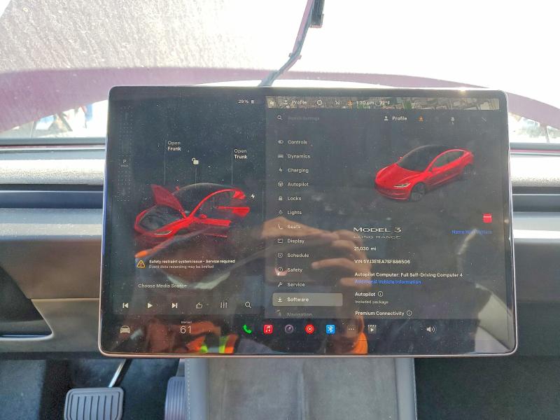 Aukcja sprzedaży 2025 Tesla Model 3, vin: 5YJ3E1EA7SF886506, numer aukcji: 75504875