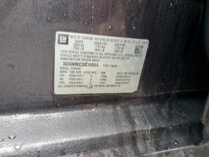 2014 Chevrolet Silverado მანქანა იყიდება აუქციონზე, vin: 3GCUKREC2EG190664, აუქციონის ნომერი: 77758285