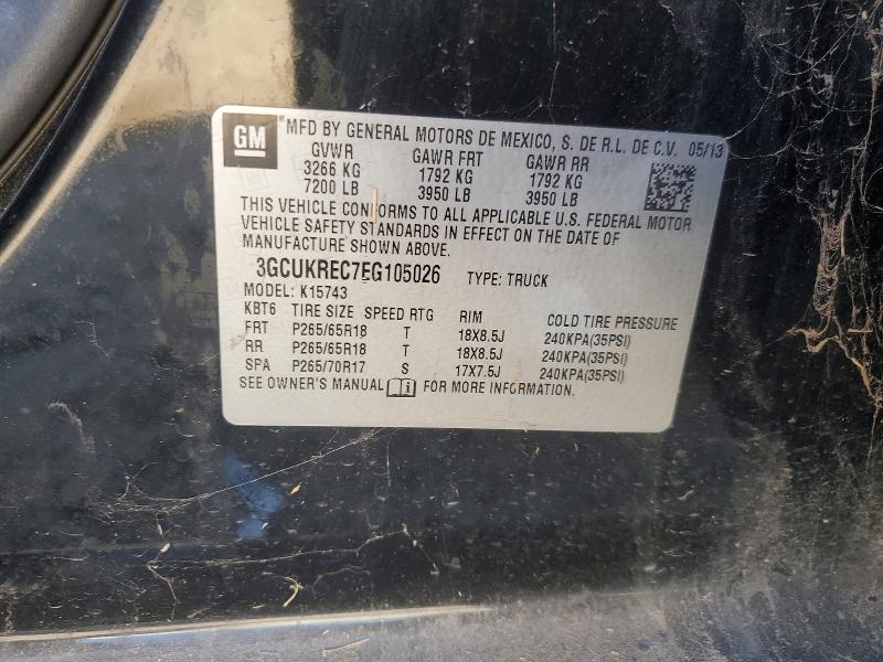 Aukcja sprzedaży 2014 Chevrolet Silverado, vin: 3GCUKREC7EG105026, numer aukcji: 75405105