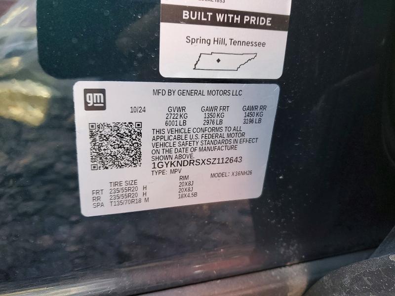 Продажа на аукционе авто 2025 Cadillac Xt5 Premiu, vin: 1GYKNDRSXSZ112643, номер лота: 77326645