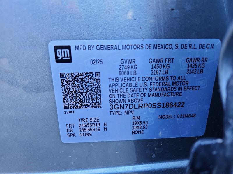 76045675 :رقم المزاد ، 3GN7DLRP0SS186422 vin ، 2025 Chevrolet Equinox مزاد بيع