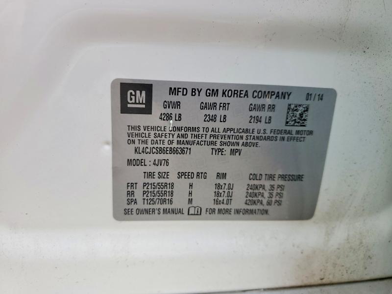 Продаж на аукціоні авто 2014 Buick Encore, vin: KL4CJCSB6EB663671, номер лоту: 77194055