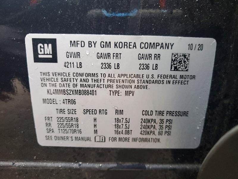 77911125 :رقم المزاد ، KL4MMBS2XMB088401 vin ، 2021 Buick Encore Gx مزاد بيع