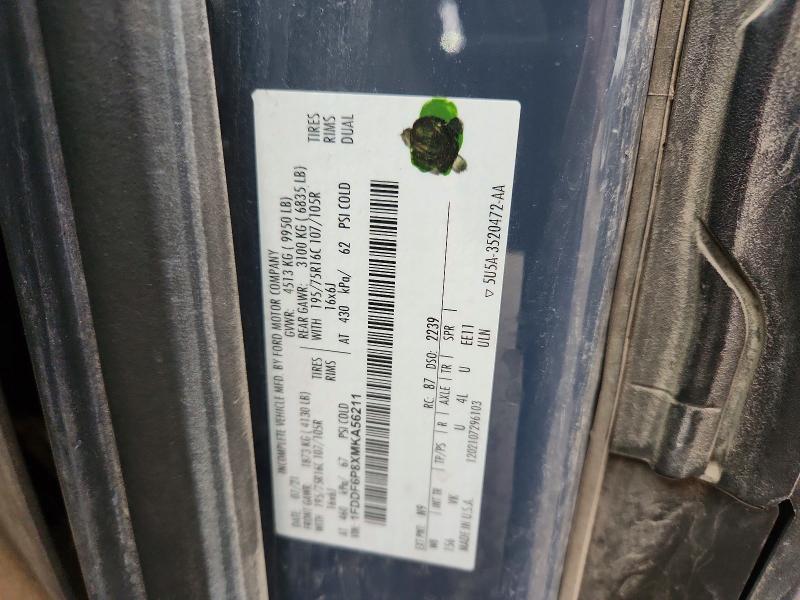 Продаж на аукціоні авто 2021 Ford Transit, vin: 1FDDF6P8XMKA56211, номер лоту: 75999615