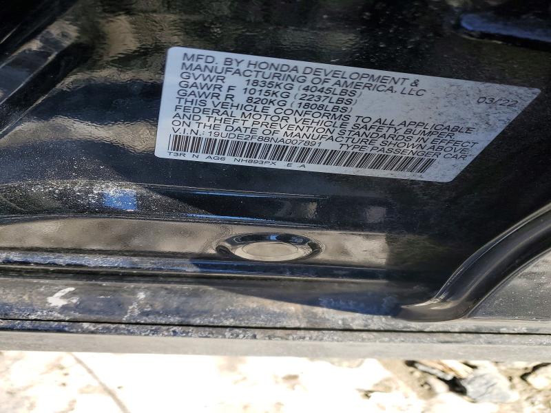 Aukcja sprzedaży 2022 Acura Ilx, vin: 19UDE2F88NA007891, numer aukcji: 76724515