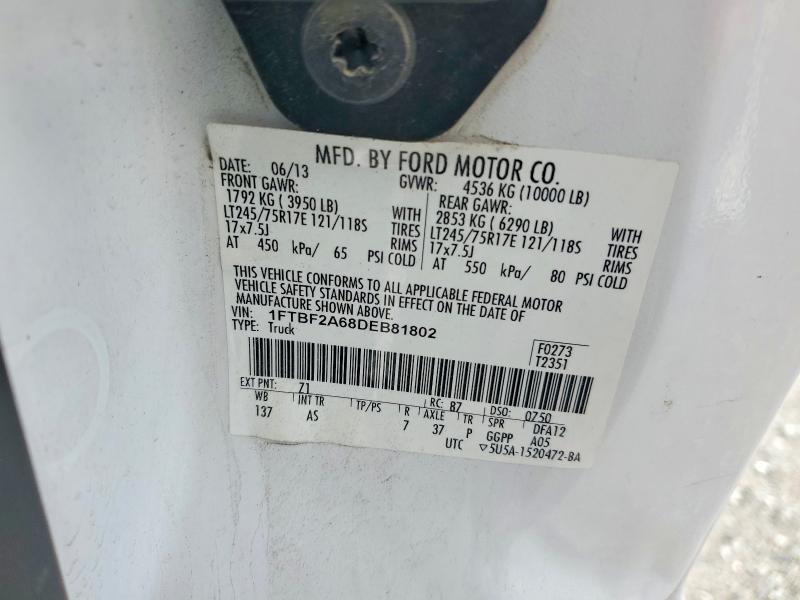 Aukcja sprzedaży 2013 Ford F250, vin: 1FTBF2A68DEB81802, numer aukcji: 49518306