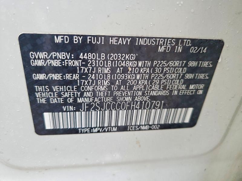 Aukcja sprzedaży 2015 Subaru Forester, vin: JF2SJCCC0FH410791, numer aukcji: 77786505
