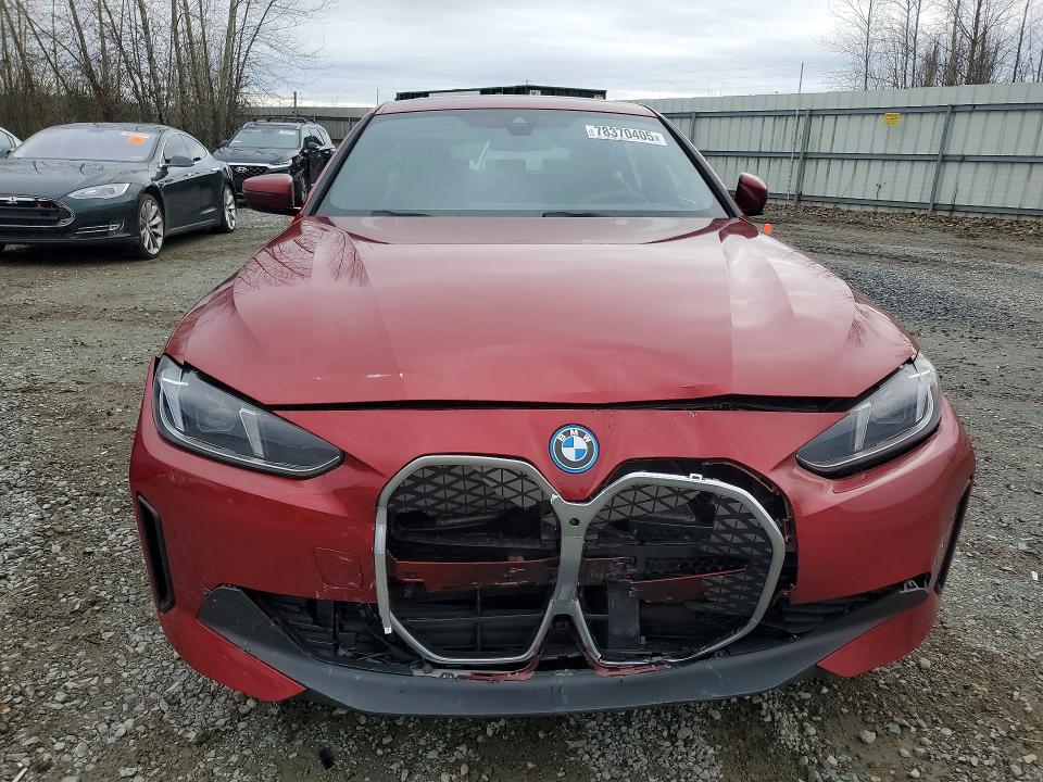 2025 Bmw I4 მანქანა იყიდება აუქციონზე, vin: WBY43HD09SFU78272, აუქციონის ნომერი: 78370405