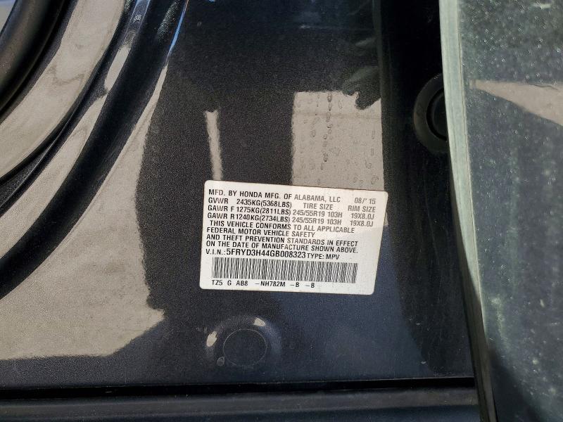Aukcja sprzedaży 2016 Acura Mdx, vin: 5FRYD3H44GB008323, numer aukcji: 77928155
