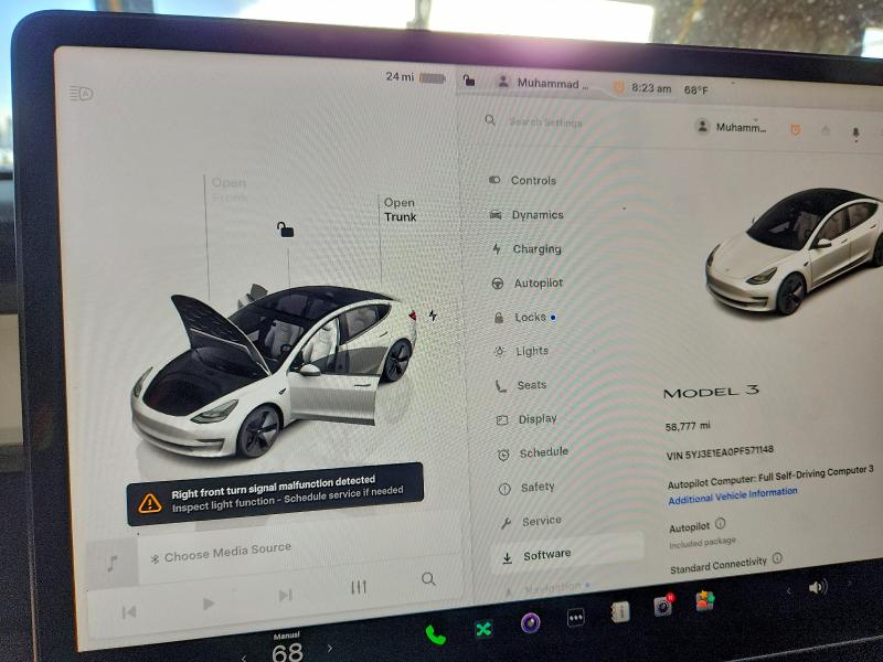 78183825 :رقم المزاد ، 5YJ3E1EA0PF571148 vin ، 2023 Tesla Model 3 مزاد بيع