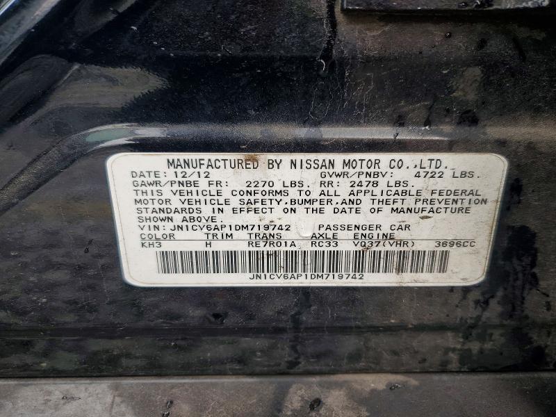 Aukcja sprzedaży 2013 Infiniti G37 Sedan, vin: JN1CV6AP1DM719742, numer aukcji: 78112465