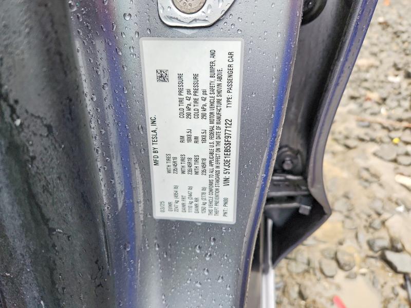 77414575 :رقم المزاد ، 5YJ3E1EB5SF977122 vin ، 2025 Tesla Model 3 مزاد بيع