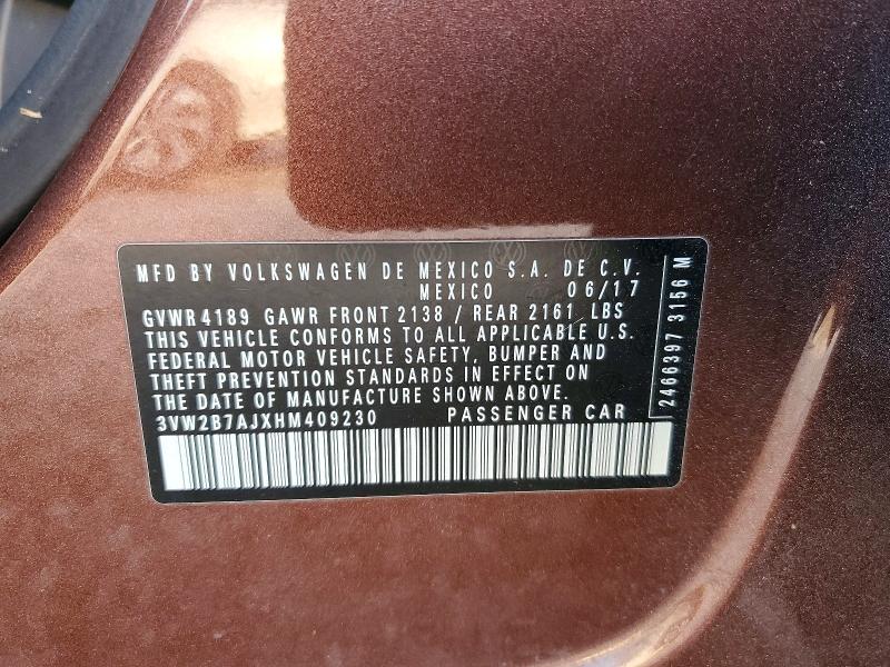Продаж на аукціоні авто 2017 Volkswagen Jetta, vin: 3VW2B7AJXHM409230, номер лоту: 78067095