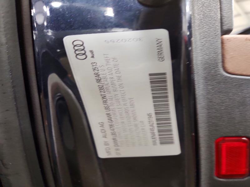 2018 Audi A4 მანქანა იყიდება აუქციონზე, vin: WAUENAF45JA231945, აუქციონის ნომერი: 78496775