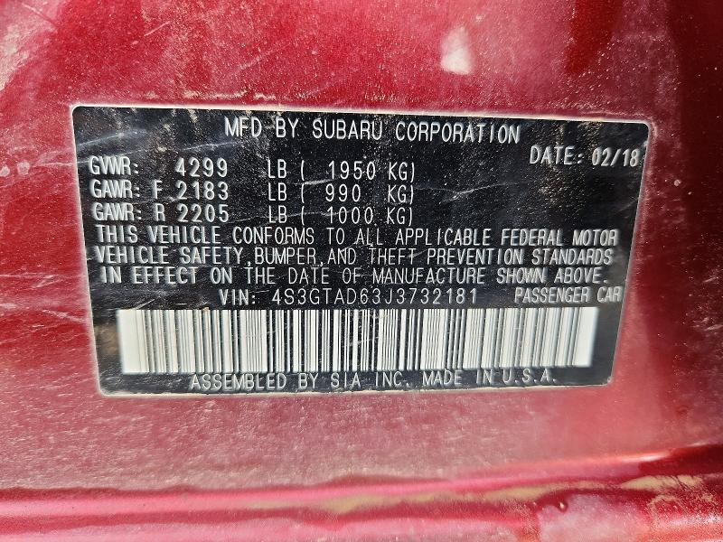 Продажа на аукционе авто 2018 Subaru Impreza, vin: 4S3GTAD63J3732181, номер лота: 76639575