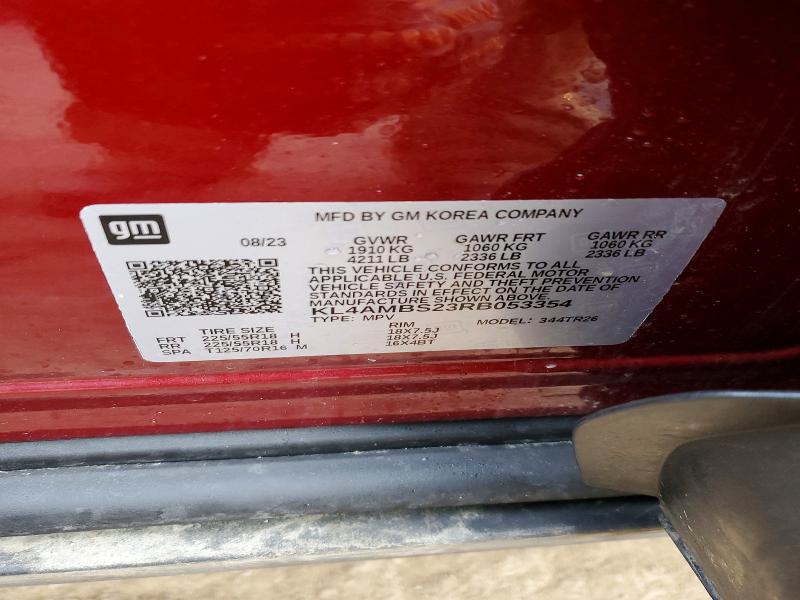 79172805 :رقم المزاد ، KL4AMBS23RB053354 vin ، 2024 Buick Encore Gx مزاد بيع