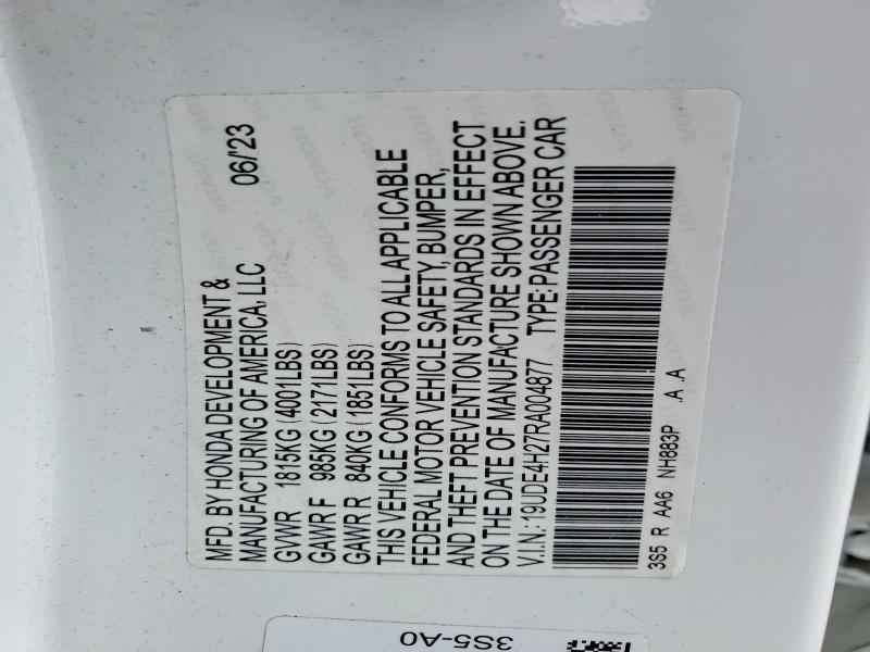 Продаж на аукціоні авто 2024 Acura Integra, vin: 19UDE4H27RA004877, номер лоту: 77305075