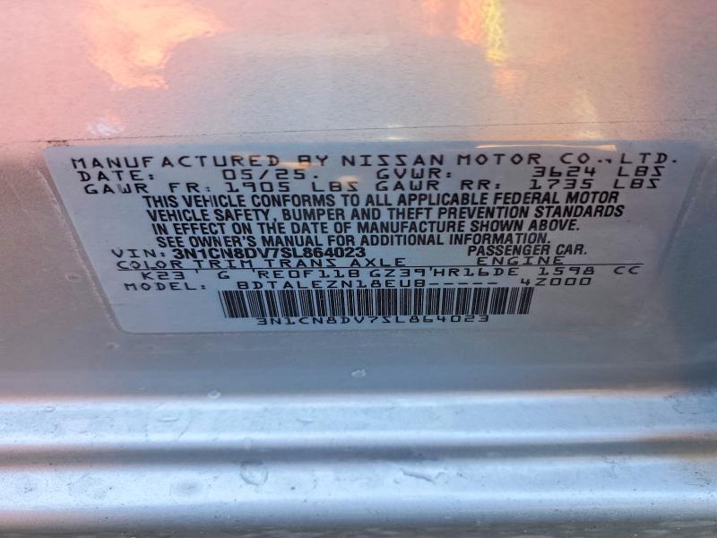 Продажа на аукционе авто 2025 Nissan Versa, vin: 3N1CN8DV7SL864023, номер лота: 76564445