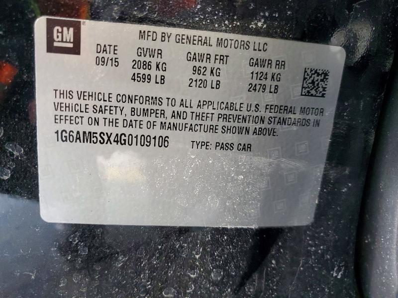 Продажа на аукционе авто 2016 Cadillac Ats, vin: 1G6AM5SX4G0109106, номер лота: 76960985