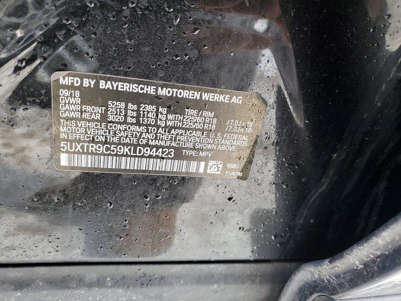 Продажа на аукционе авто 2019 Bmw X3, vin: 5UXTR9C59KLD94423, номер лота: 78555085
