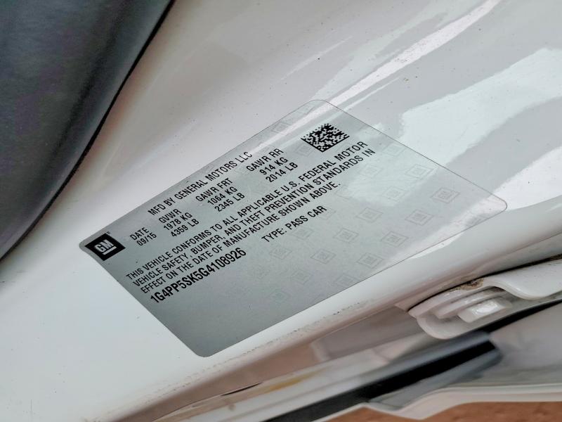 Продажа на аукционе авто 2016 Buick Verano, vin: 1G4PP5SK5G4108926, номер лота: 77777745