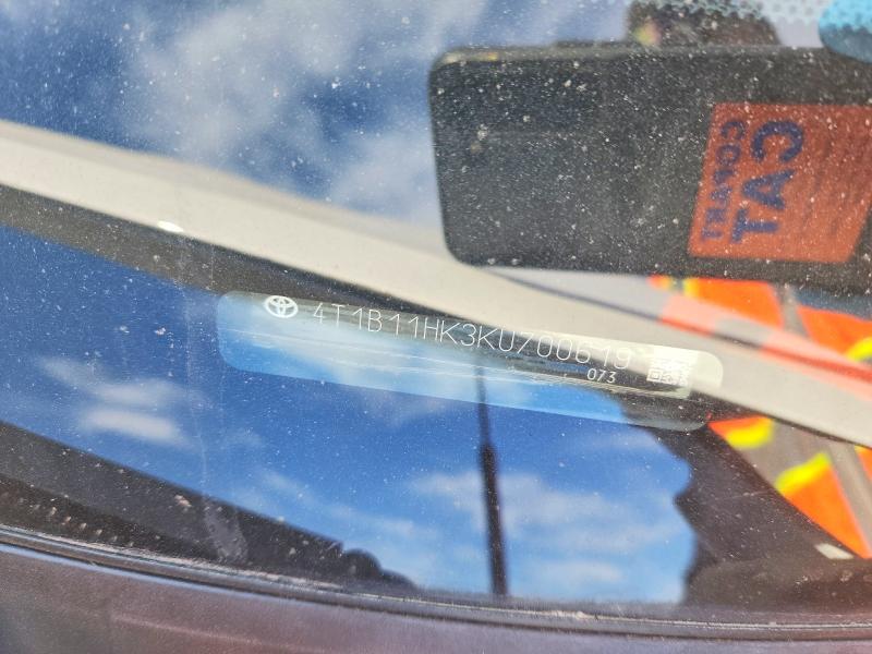Aukcja sprzedaży 2019 Toyota Camry, vin: 4T1B11HK3KU700619, numer aukcji: 78289085