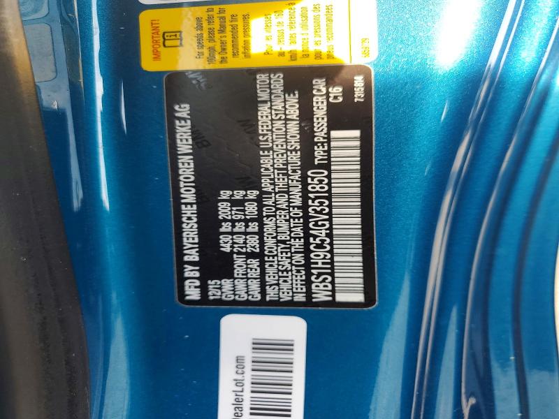 2016 Bmw M2 მანქანა იყიდება აუქციონზე, vin: WBS1H9C54GV351850, აუქციონის ნომერი: 72820035