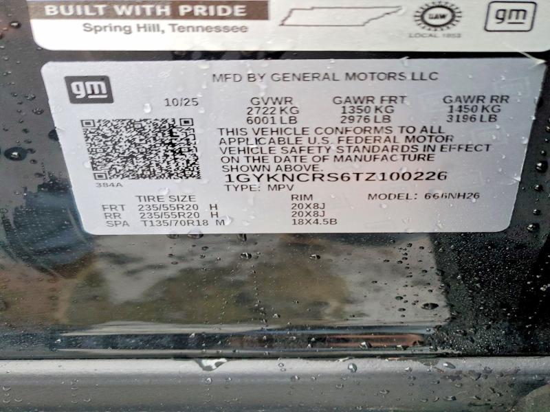 Продаж на аукціоні авто 2026 Cadillac Xt5, vin: 1GYKNCRS6TZ100226, номер лоту: 78547455