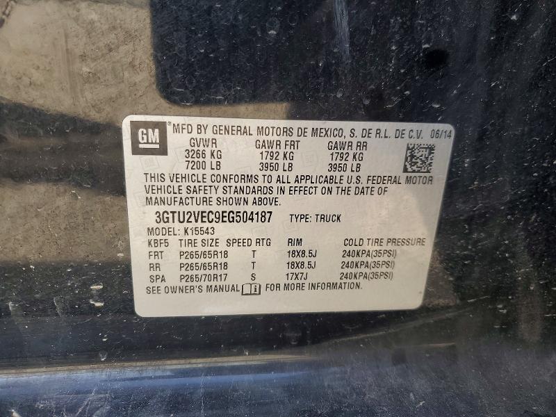 Aukcja sprzedaży 2014 Gmc Sierra, vin: 3GTU2VEC9EG504187, numer aukcji: 75300275