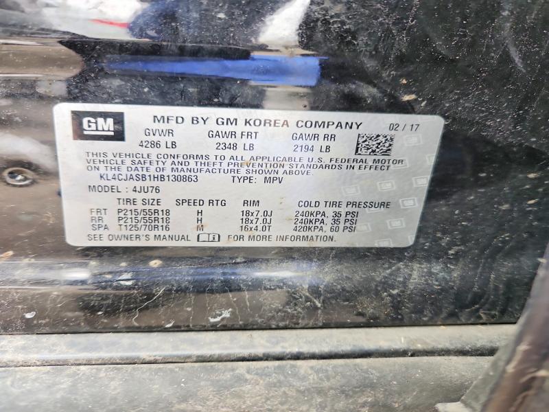 Продажа на аукционе авто 2017 Buick Encore, vin: KL4CJASB1HB130863, номер лота: 99422785