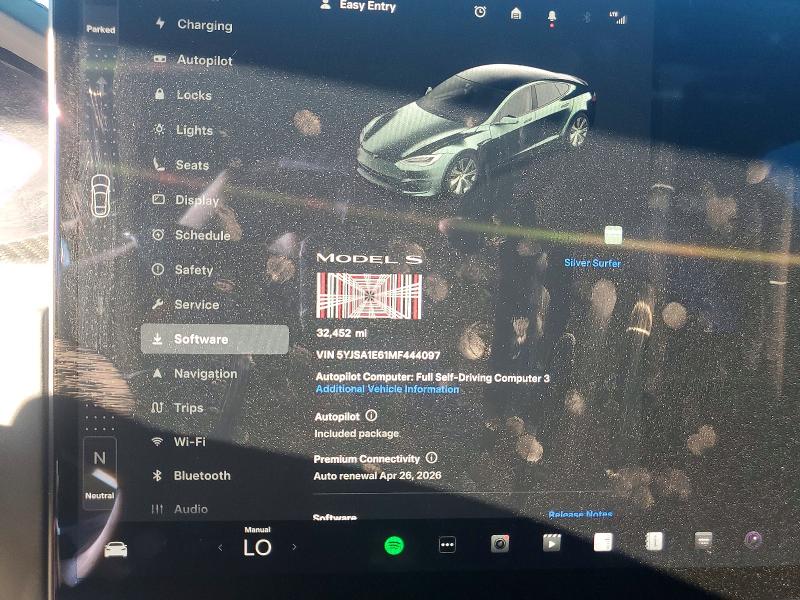 Aukcja sprzedaży 2021 Tesla Model S, vin: 5YJSA1E61MF444097, numer aukcji: 74910655
