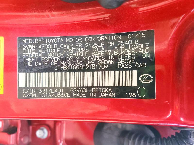 Продаж на аукціоні авто 2015 Lexus Es 350, vin: JTHBK1GG6F2181709, номер лоту: 79089825