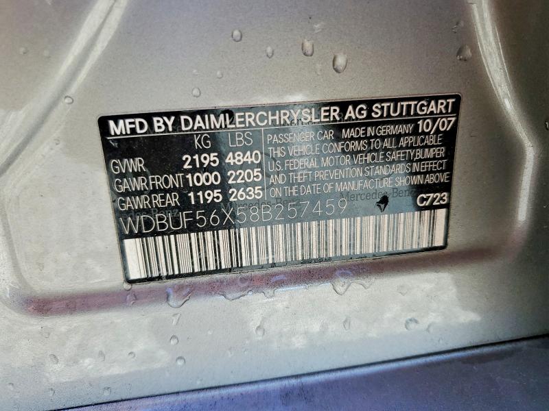 Продажа на аукционе авто 2008 Mercedes-benz E, vin: WDBUF56X58B257459, номер лота: 78288755