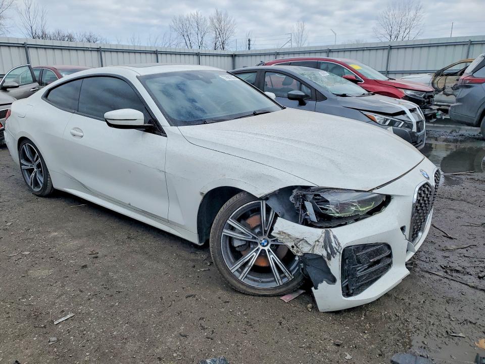 2021 Bmw 430xi მანქანა იყიდება აუქციონზე, vin: WBA73AP08MCF96674, აუქციონის ნომერი: 77681005