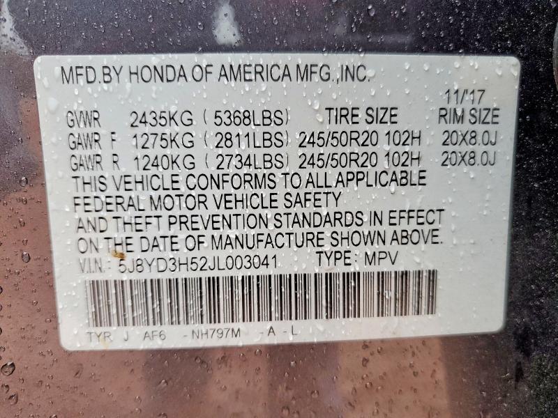 Продажа на аукционе авто 2018 Acura Mdx, vin: 5J8YD3H52JL003041, номер лота: 79276085