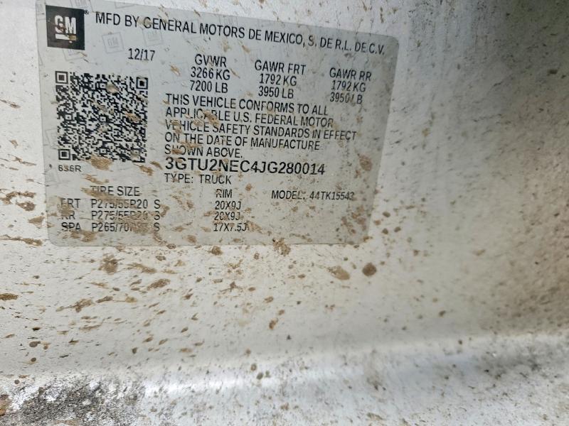 Aukcja sprzedaży 2018 Gmc Sierra, vin: 3GTU2NEC4JG280014, numer aukcji: 79178775