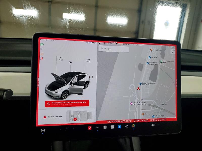 Продажа на аукционе авто 2021 Tesla Model Y, vin: 5YJYGAEE8MF301812, номер лота: 76621155
