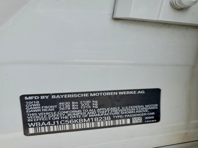 Aukcja sprzedaży 2019 Bmw 430i, vin: WBA4J1C56KBM18238, numer aukcji: 78827775