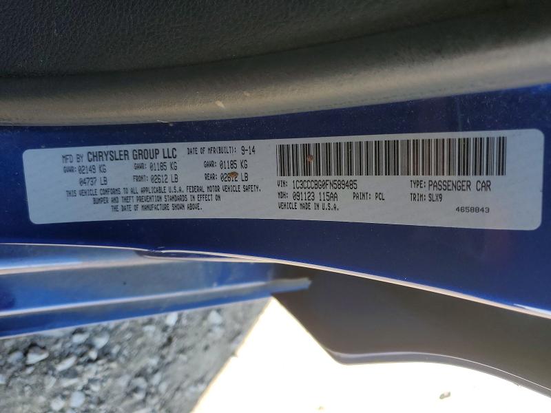 77270395 :رقم المزاد ، 1C3CCCBG0FN589485 vin ، 2015 Chrysler 200 مزاد بيع