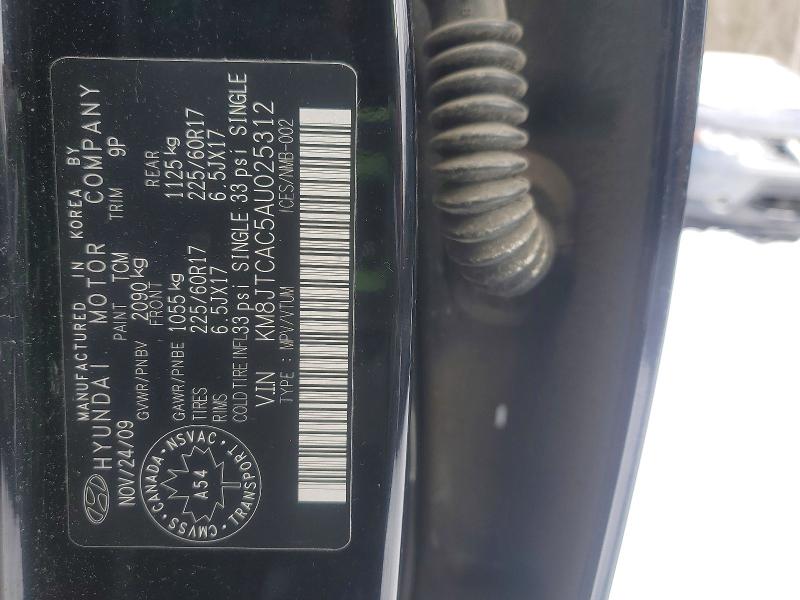 Продажа на аукционе авто 2010 Hyundai Tucson, vin: KM8JTCAC5AU025312, номер лота: 76061305