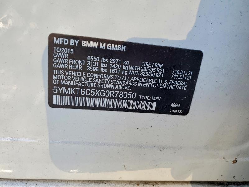 Aukcja sprzedaży 2016 Bmw X5 M, vin: 5YMKT6C5XG0R78050, numer aukcji: 77159525