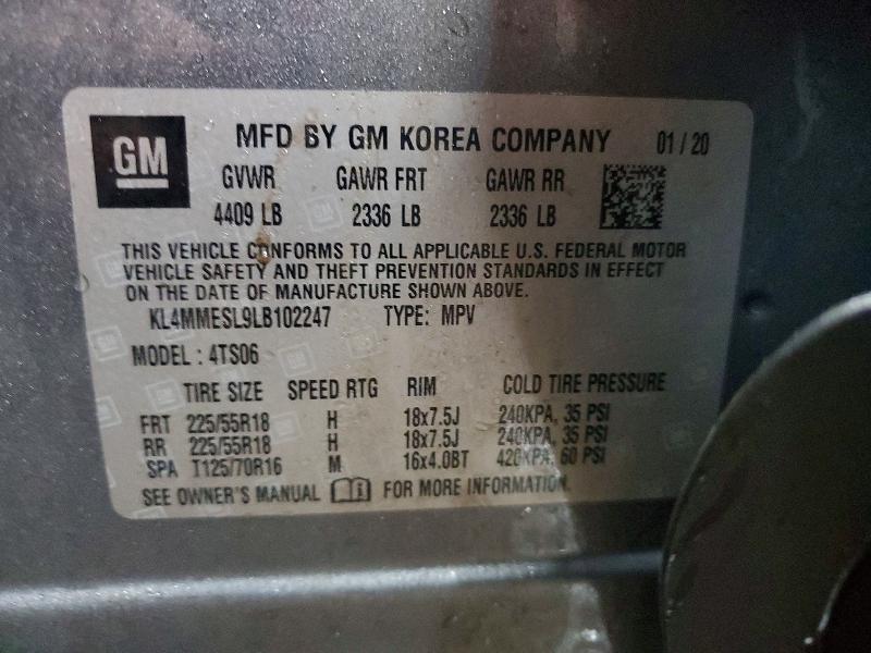 Продаж на аукціоні авто 2020 Buick Encore Gx, vin: KL4MMESL9LB102247, номер лоту: 75174145
