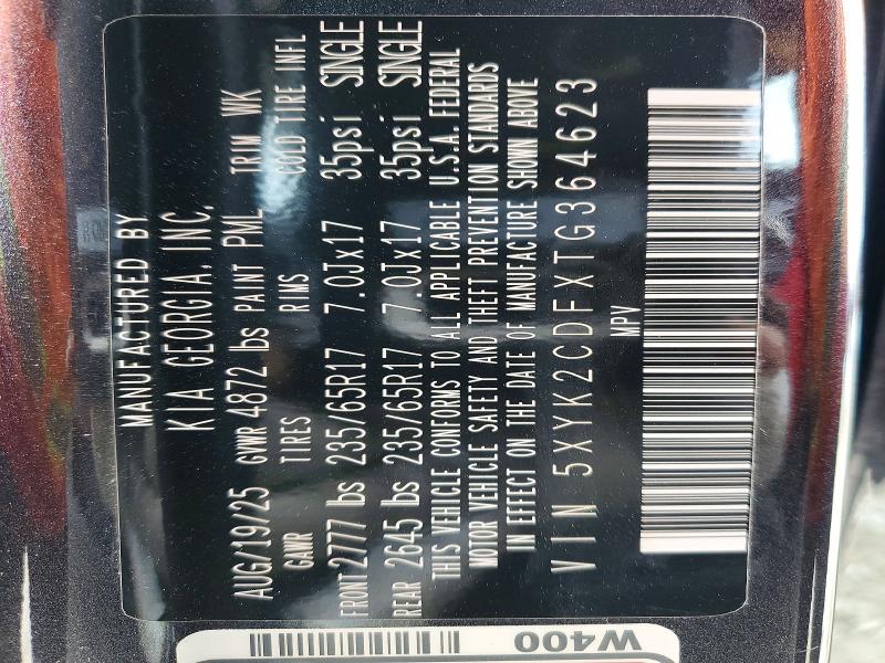 75221845 :رقم المزاد ، 5XYK2CDFXTG364623 vin ، 2026 Kia Sportage L مزاد بيع